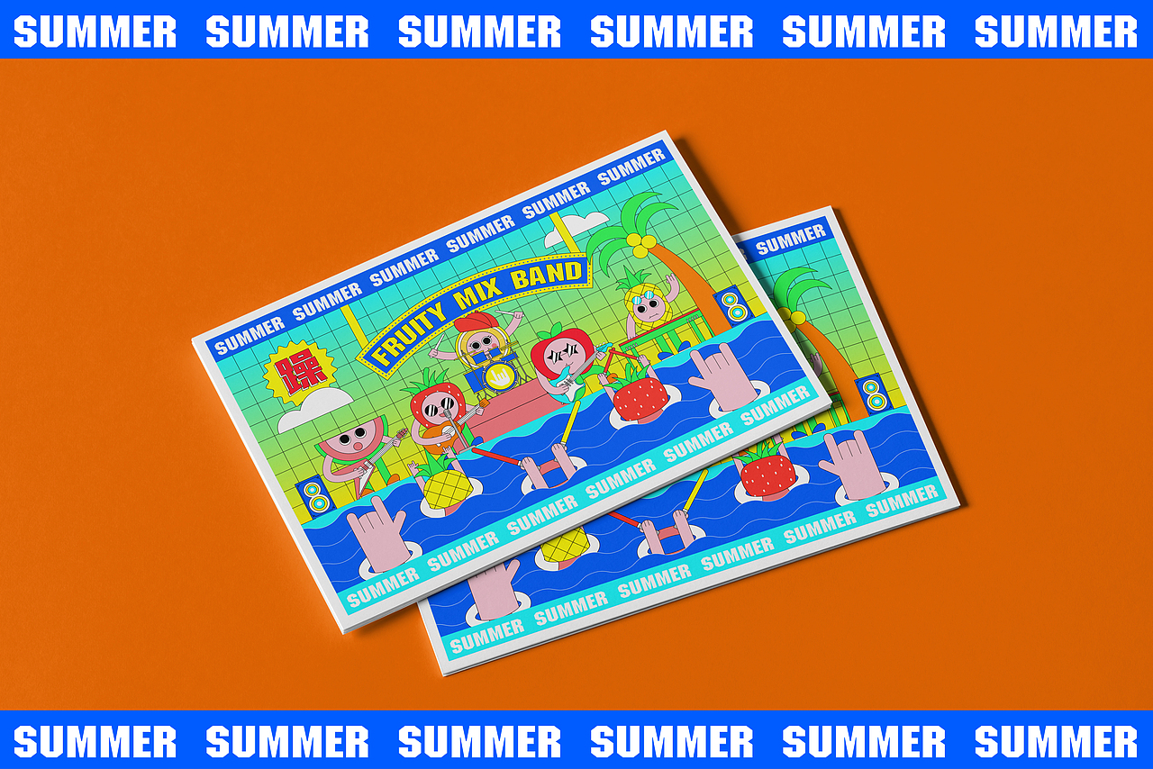 ins风插画-《fruity mix band》