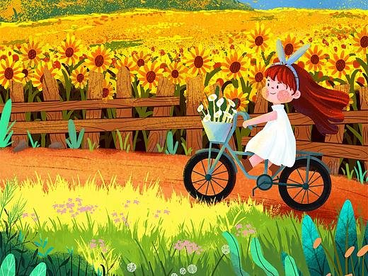 《兜风》（个人主页-ZNTYzODEwMTI=） - 儿童插画 - 站酷设计师梅子酱zj原创素材 - 站酷ZCOOL