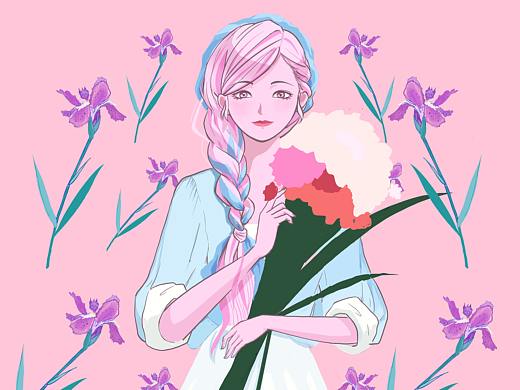 花与少女
