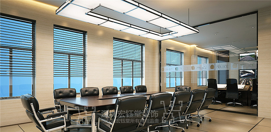 政府工程装修设计案例-郑州铁路公安局会议指挥中心效果图