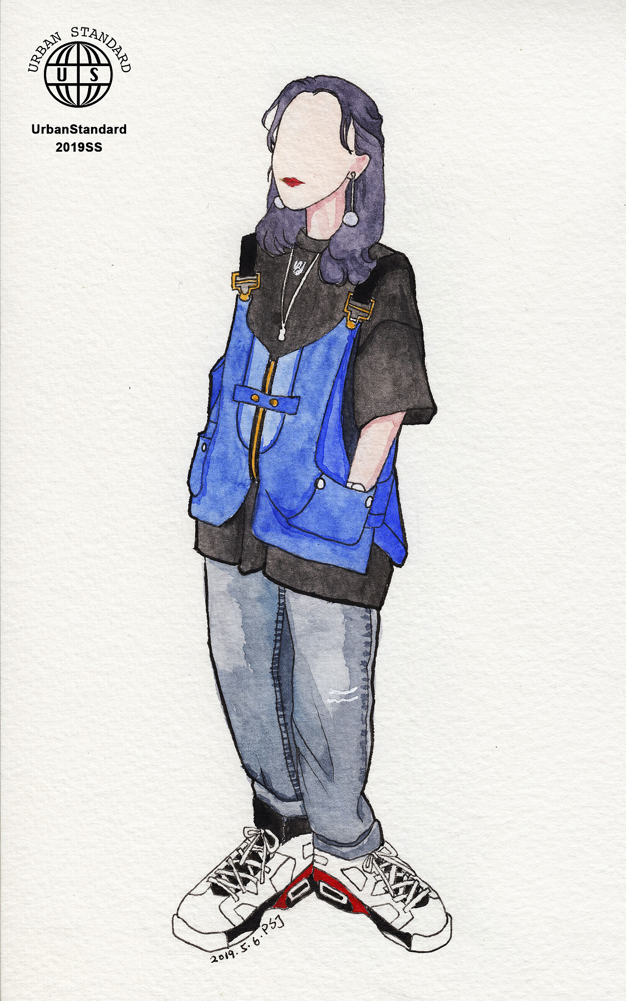 与UrbanStandard合作水彩手绘插画（图ZMTkxMzUyODcy） - 新锐潮流插画 - 站酷设计师画画的潘潘原创素材 - 站酷ZCOOL