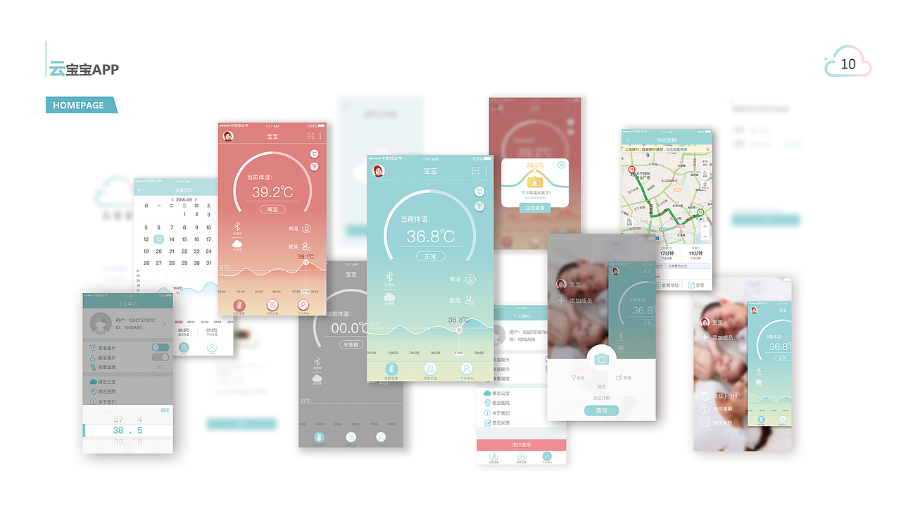“云宝宝”母婴感温变色棉-体温计