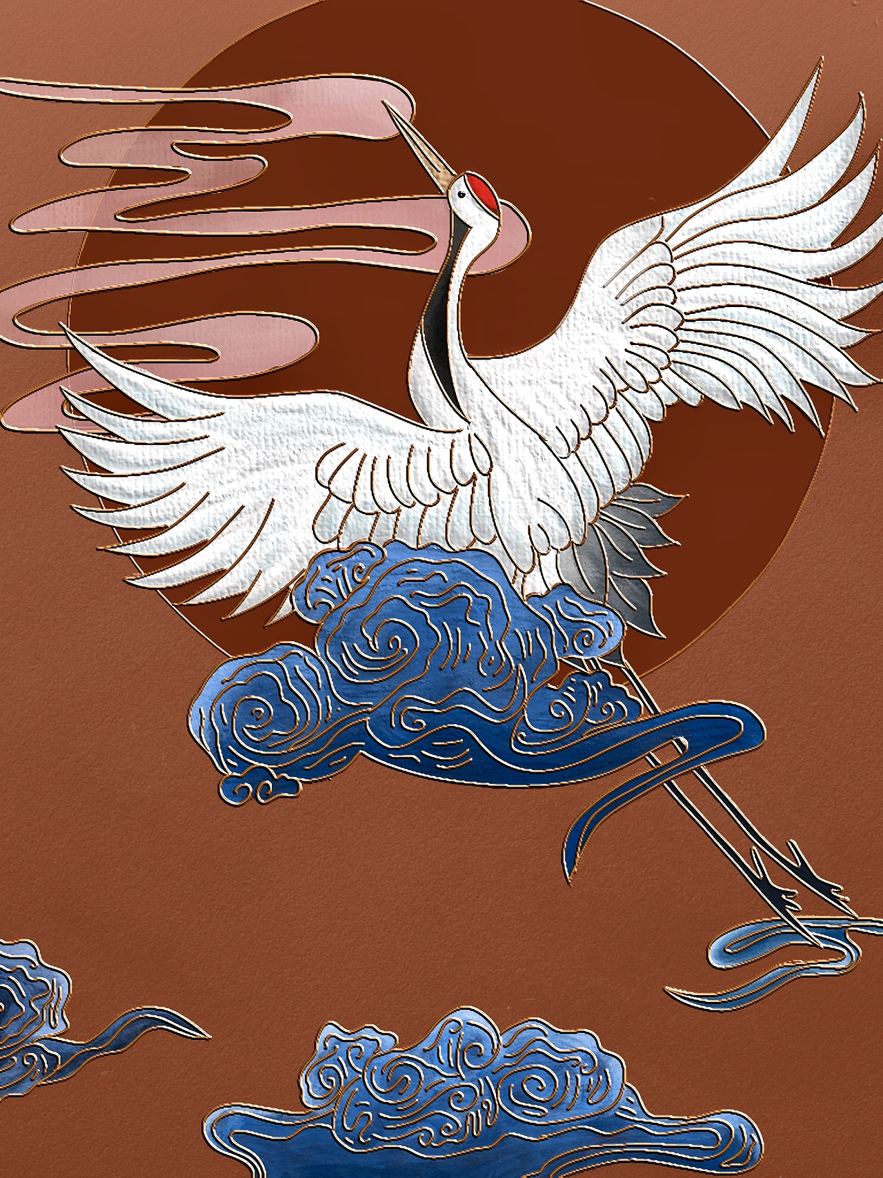 掐丝珐琅插画-仙鹤（图ZMjMwNjA0Mjky） - 商业插画 - 站酷设计师美朵花吉原创素材 - 站酷ZCOOL