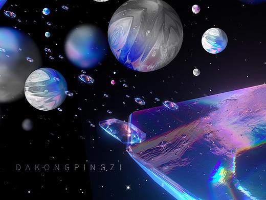 梦中五彩斑斓的星球