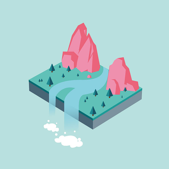 临摹—悬浮森林（图ZMTUwMTI0ODY4） - 场景 - 站酷设计师Hai亞麗原创素材 - 站酷ZCOOL