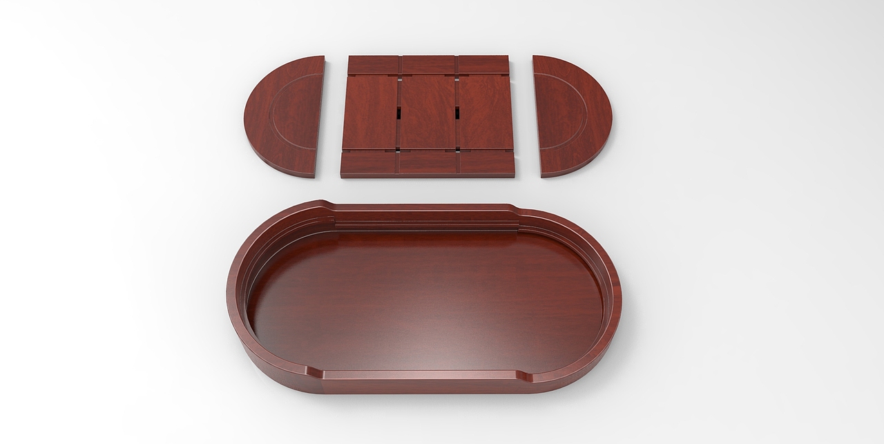 客家围龙屋茶盘设计