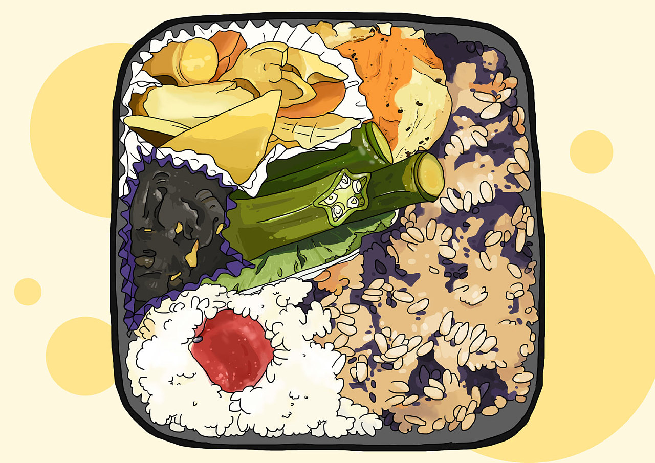 手绘午餐饭盒插画图片素材_ID:420920927-Veer图库