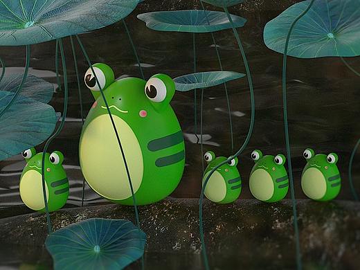 夏天来了 小青蛙（个人主页-ZNTM2NDI5Njg=） - 场景 - 站酷设计师903283319原创素材 - 站酷ZCOOL