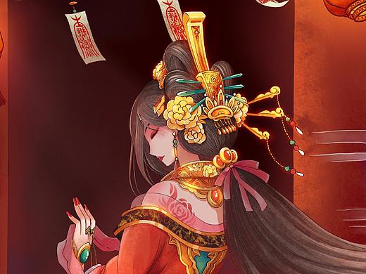 古風(fēng)貴妃（個人主頁-ZMjc0MDgxNTY=） - 繪本 - 站酷設(shè)計(jì)師佬騎原創(chuàng)素材 - 站酷ZCOOL