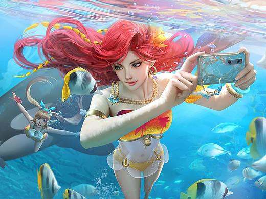 为游戏《魂斗罗：归来》创作的角色宣传图