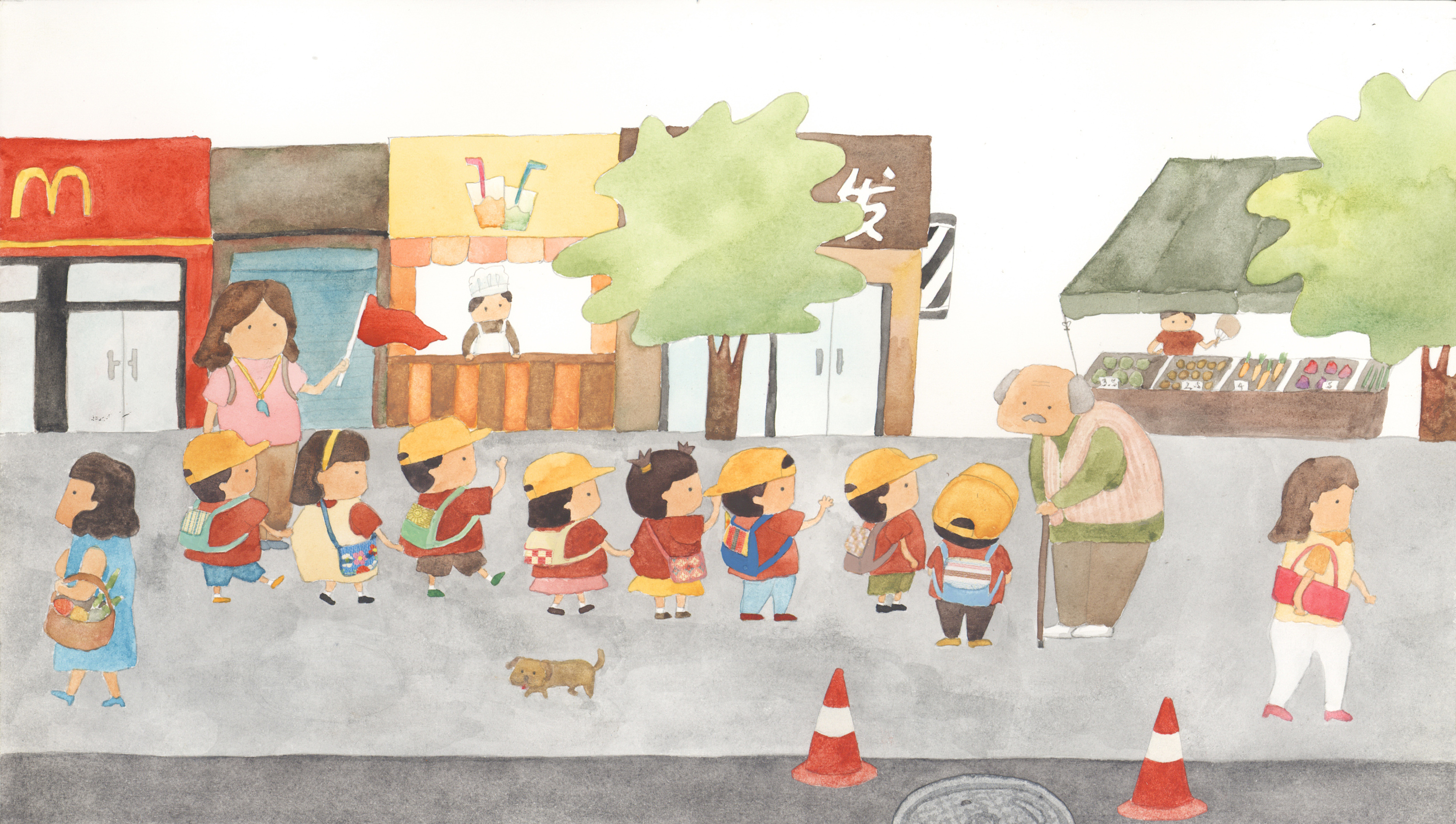 小朋友去郊游|插画|儿童插画|烨未虹 - 原创作品 - 站酷 (zcool)