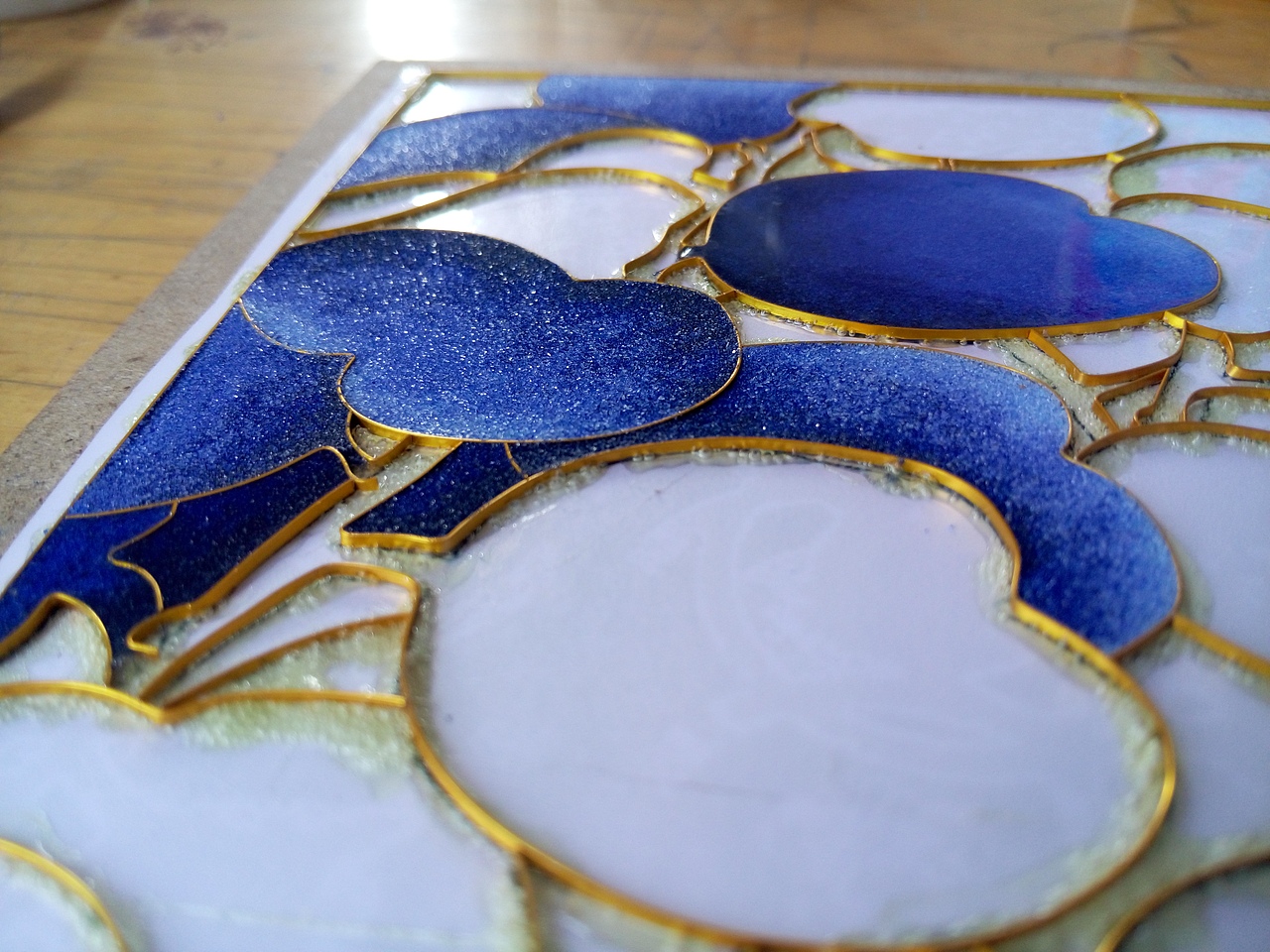 景泰蓝金丝沙画