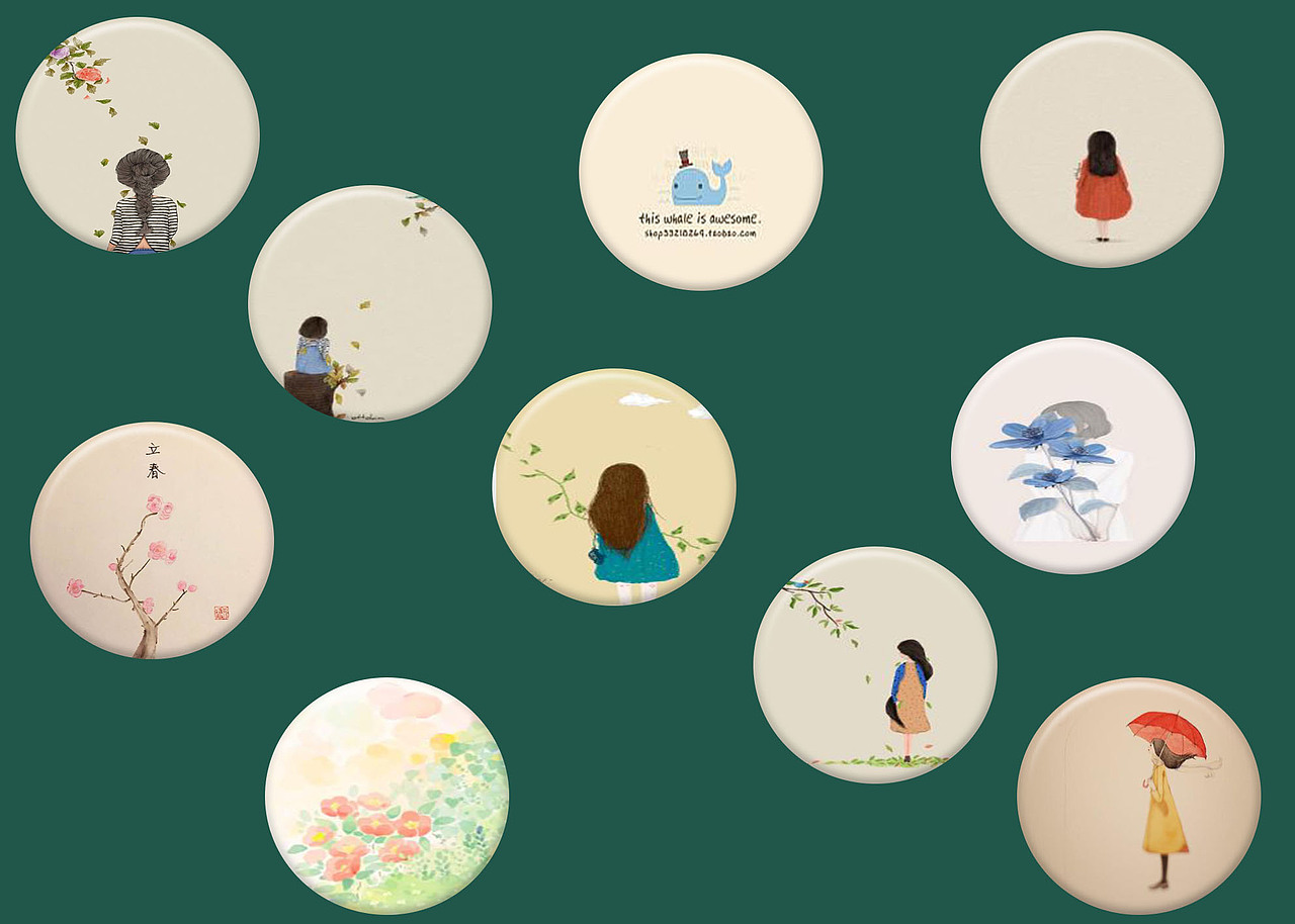 小清新徽章（图ZNzUzMzQ0MDA=） - 手办/模玩 - 站酷设计师小月亮儿原创素材 - 站酷ZCOOL