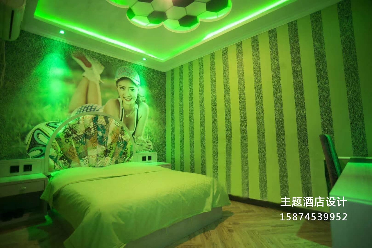 主题酒店设计壁画实拍案例展示