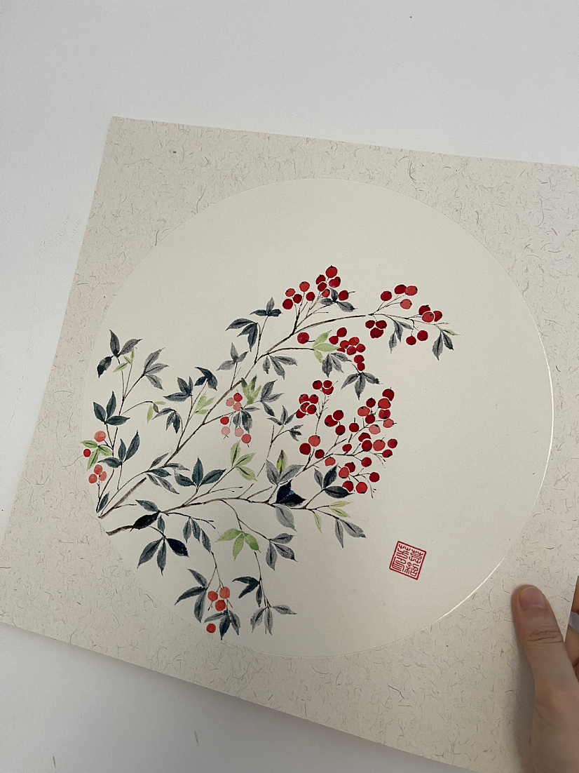 南天竹（图ZMzUzMjE0ODE2） - 绘画 - 站酷设计师fionamom1原创素材 - 站酷ZCOOL