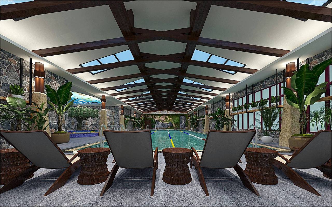 天和温泉酒店游泳池