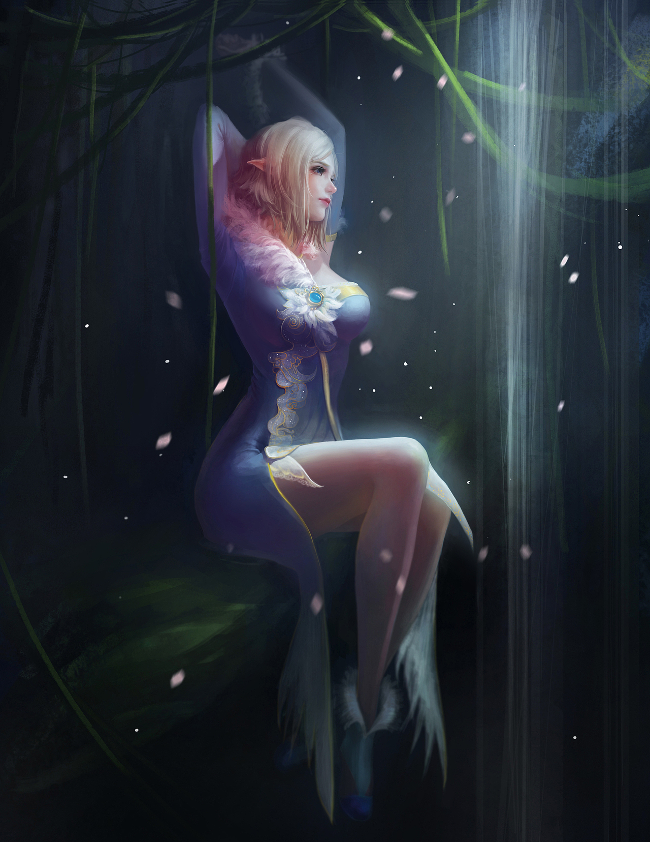 精灵|插画|游戏原画|鹤衔书来 - 原创作品 - 站酷 (zcool)