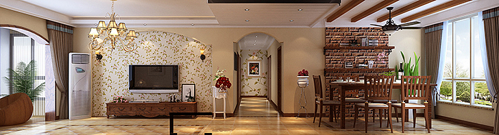 康桥九溪郡13万，打造温馨优雅五居室美式乡村（图ZODQwMzI4NTY=） - 家装设计 - 站酷设计师河南美巢装饰原创素材 - 站酷ZCOOL