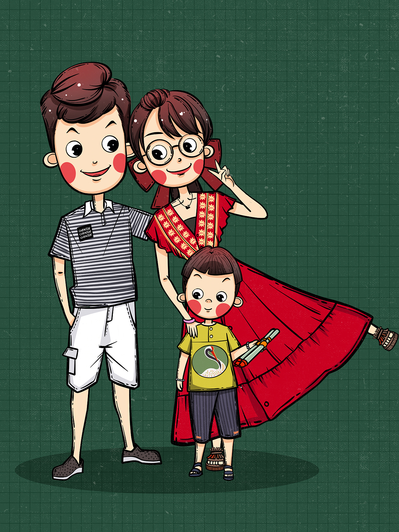 我们一家人~|动漫|单幅漫画|黄小雯 - 原创作品 - 站酷 (zcool)