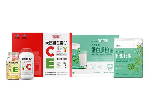 养生堂 | 蛋白质粉&EC礼盒包装设计