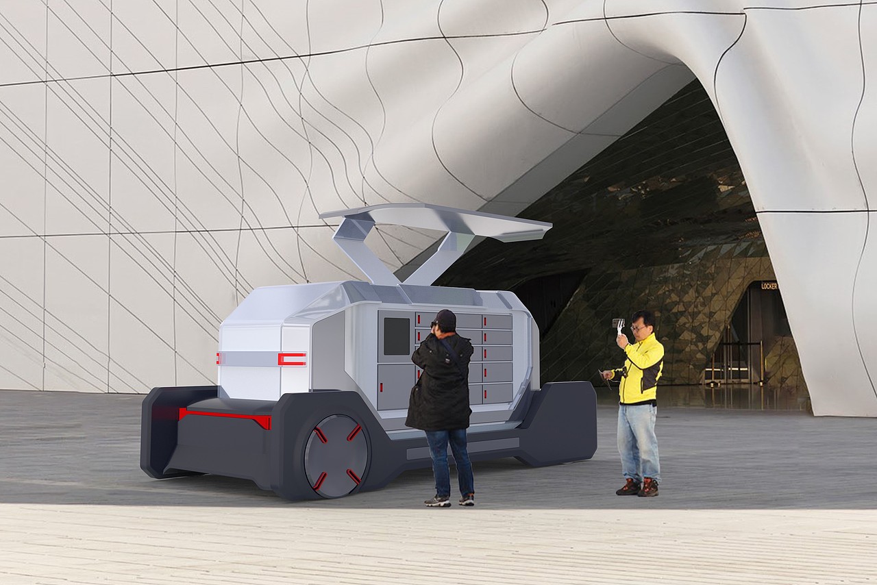 #2020青春答卷#无人配送物流车设计