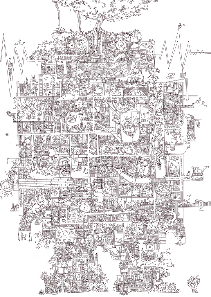 生生不息 （城市家园，极繁表现）中华区插画奖学生组银奖作品（图ZNTQ3MDgzMg==） - 海报 - 站酷设计师Moogu_蘑菇原创素材 - 站酷ZCOOL