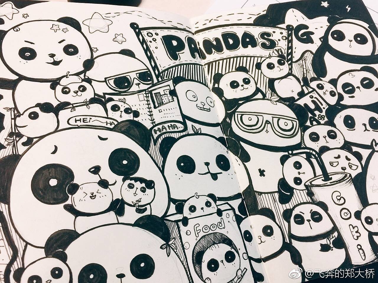 熊猫party&猫咪披萨（图ZOTkyMDgwNDQ=） - 新锐潮流插画 - 站酷设计师BURUNDANGA_原创素材 - 站酷ZCOOL