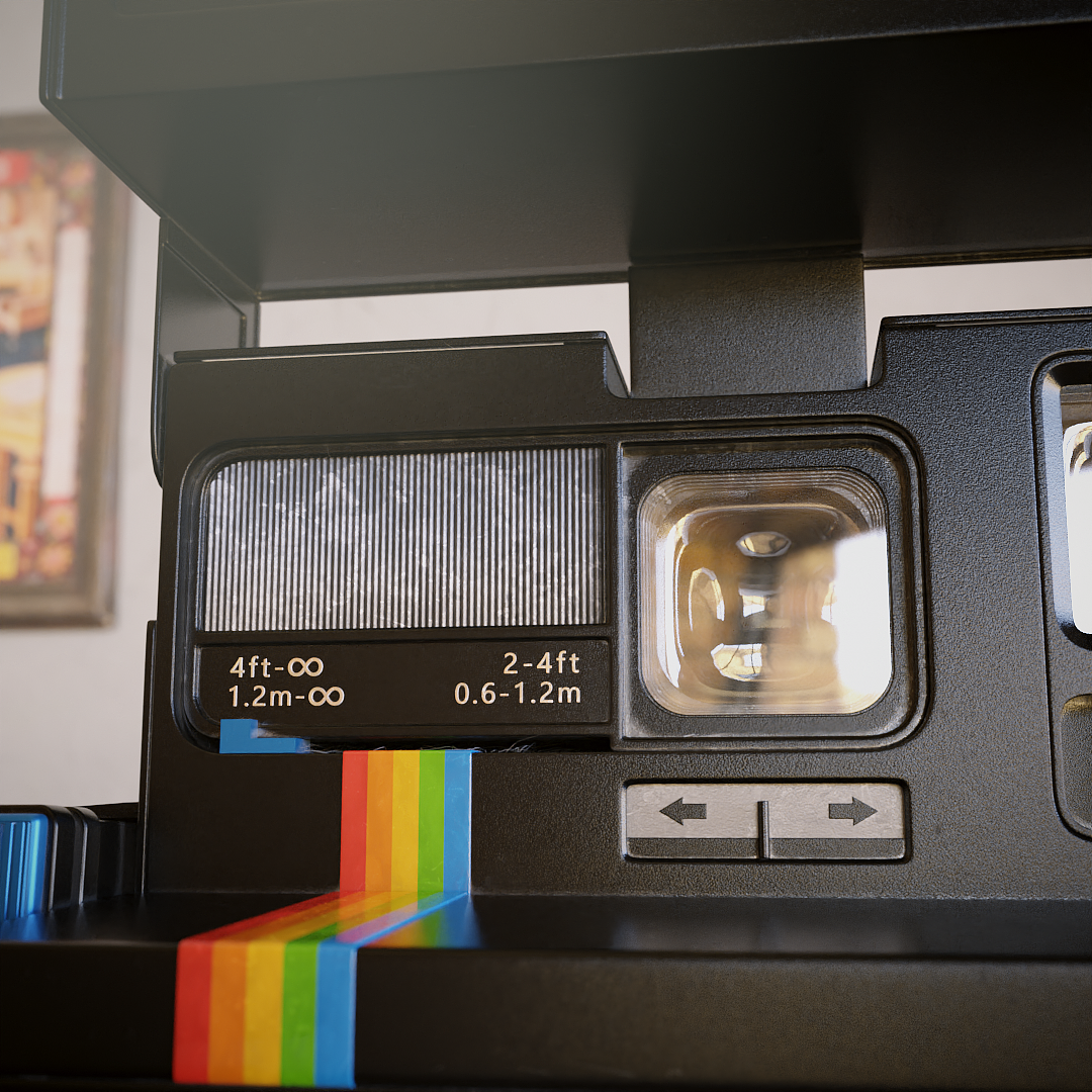 Polaroid 635CL 宝丽来拍立得相机 - Blender渲染