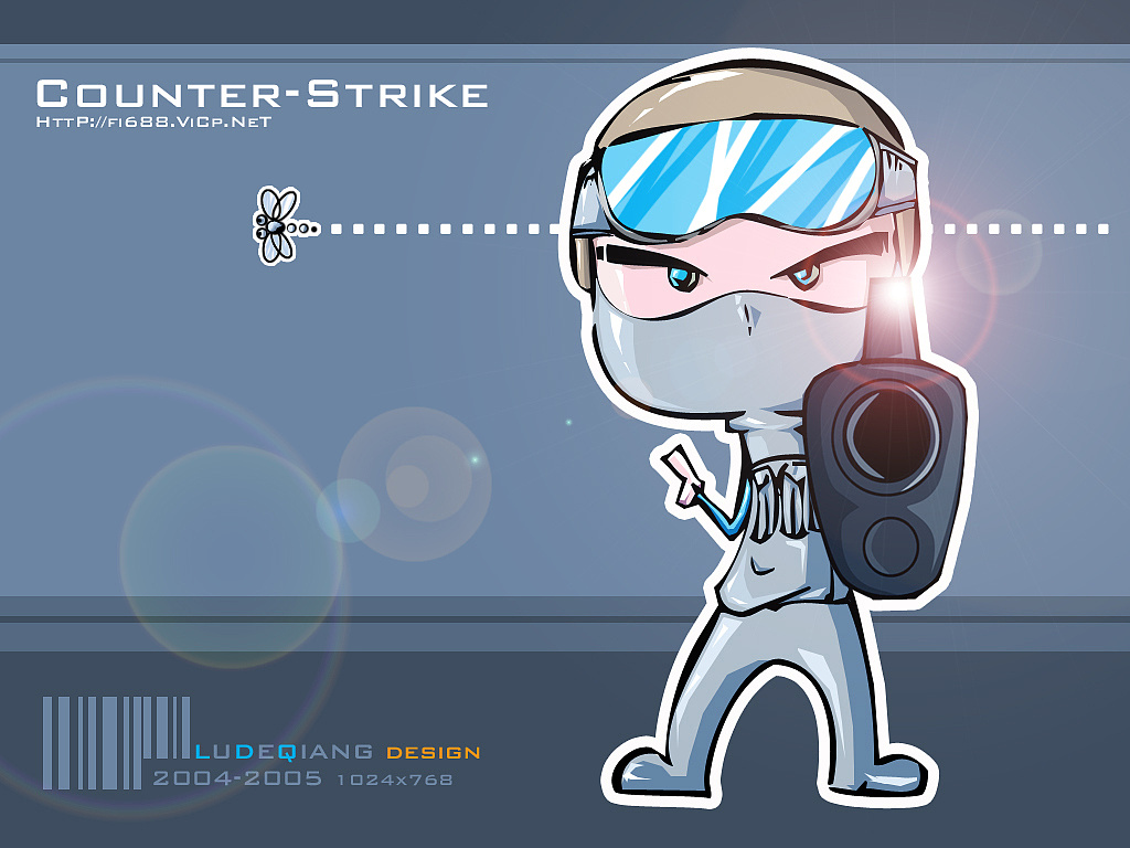 04年热爱cs游戏的涂鸦