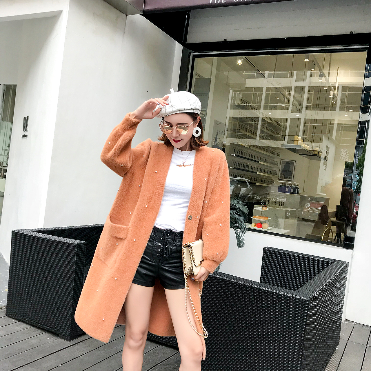 朋盛传媒-瑶瑶毛呢外套拍摄 淘宝拍摄