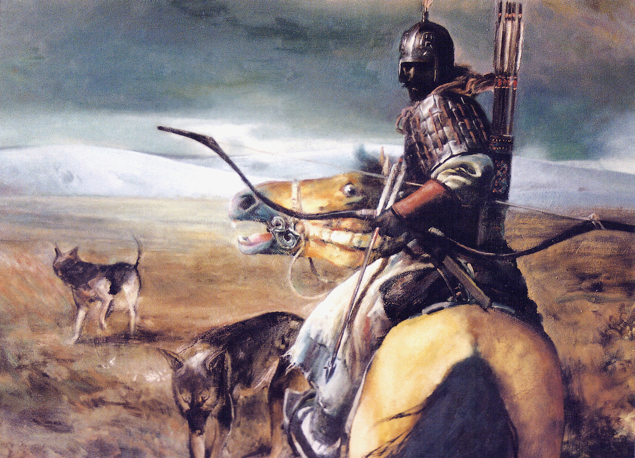 油画作品《残阳》_王可伟-站酷zcool