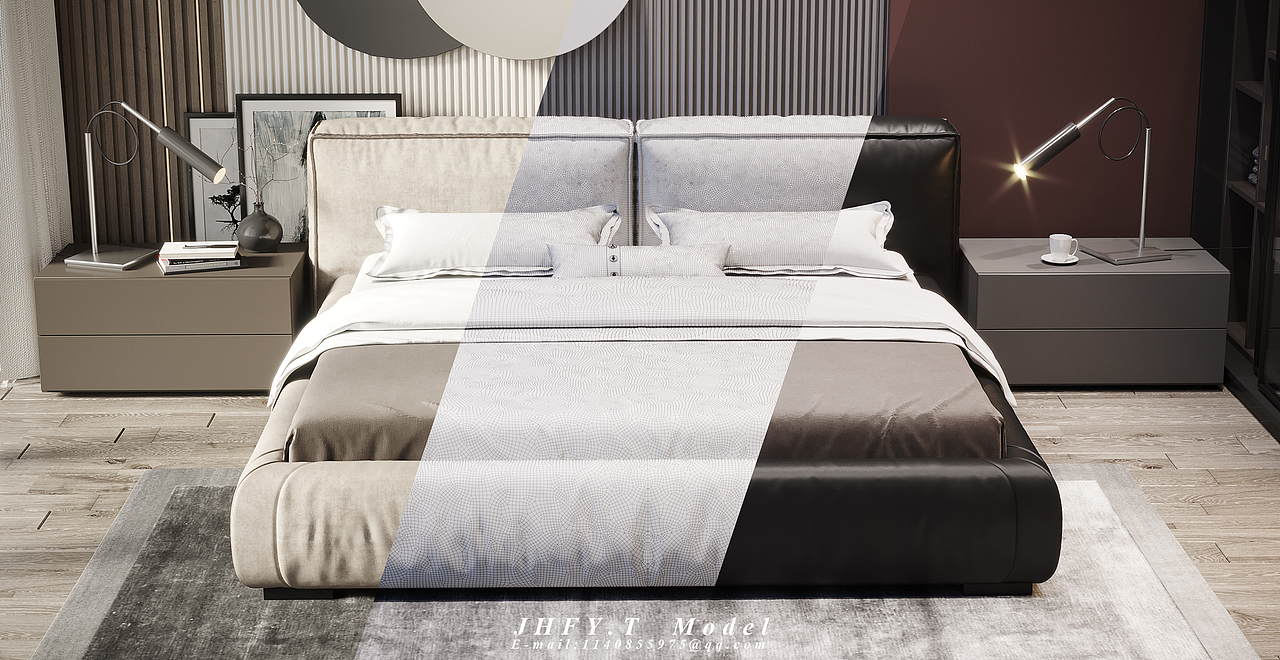 后现代皮床（图ZMTkzMDY2Njk2） - 生活用品 - 站酷设计师JHFY丶T原创素材 - 站酷ZCOOL