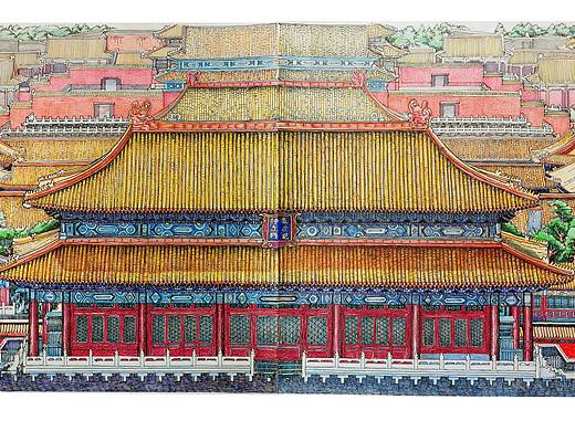 故宮《神武門》（個人主頁-ZNDM3NTc0MjQ=） - 繪畫 - 站酷設計師站在浪尖原創(chuàng)素材 - 站酷ZCOOL