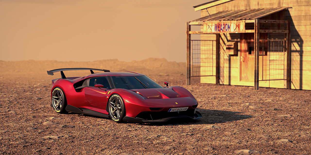 法拉利ferrari-p80c-Octane渲染