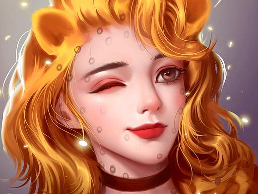 金钱豹少女头像