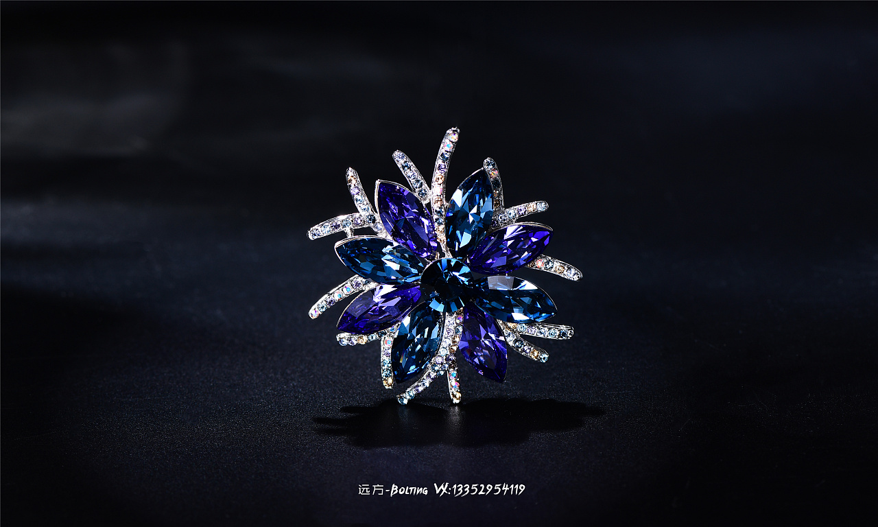 珠宝产品胸针场景图-原图