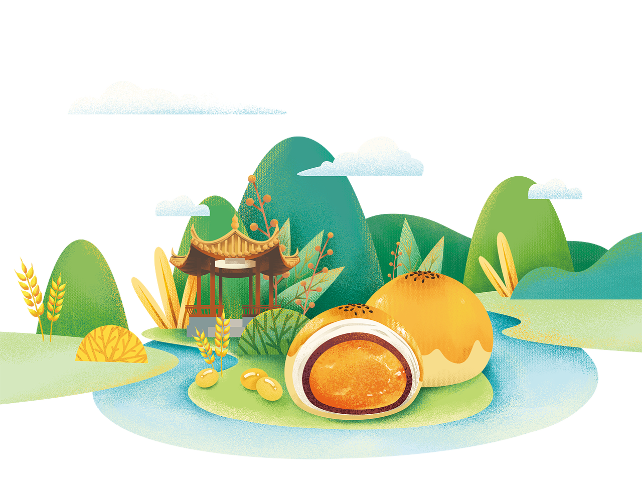 包装插图 | 中秋月饼蛋黄酥