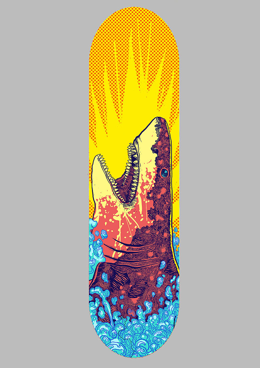 滑板图案设计（图ZMTE1NDYxNzI=） - 新锐潮流插画 - 站酷设计师我屁股有洞原创素材 - 站酷ZCOOL