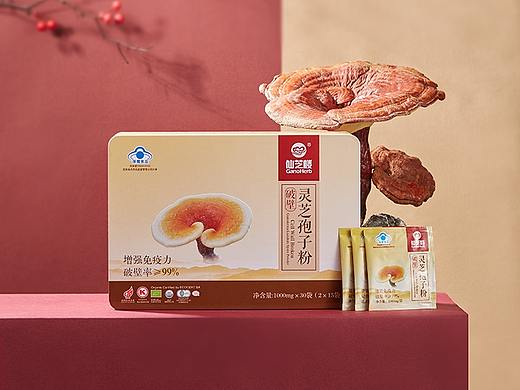 产品摄影头图灵芝保健品