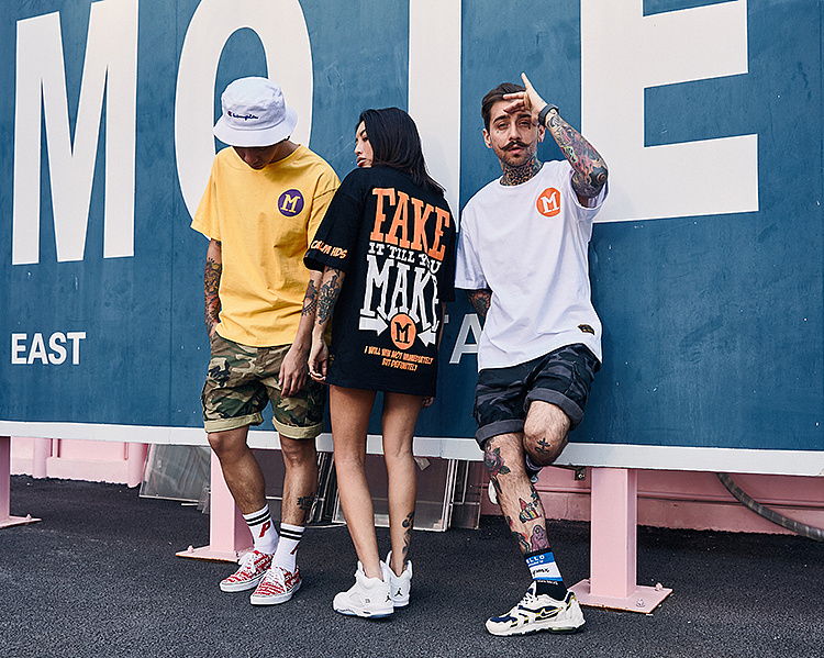 欧美新款运动风t恤男士韩版ulzzang情侣原宿短袖潮牌