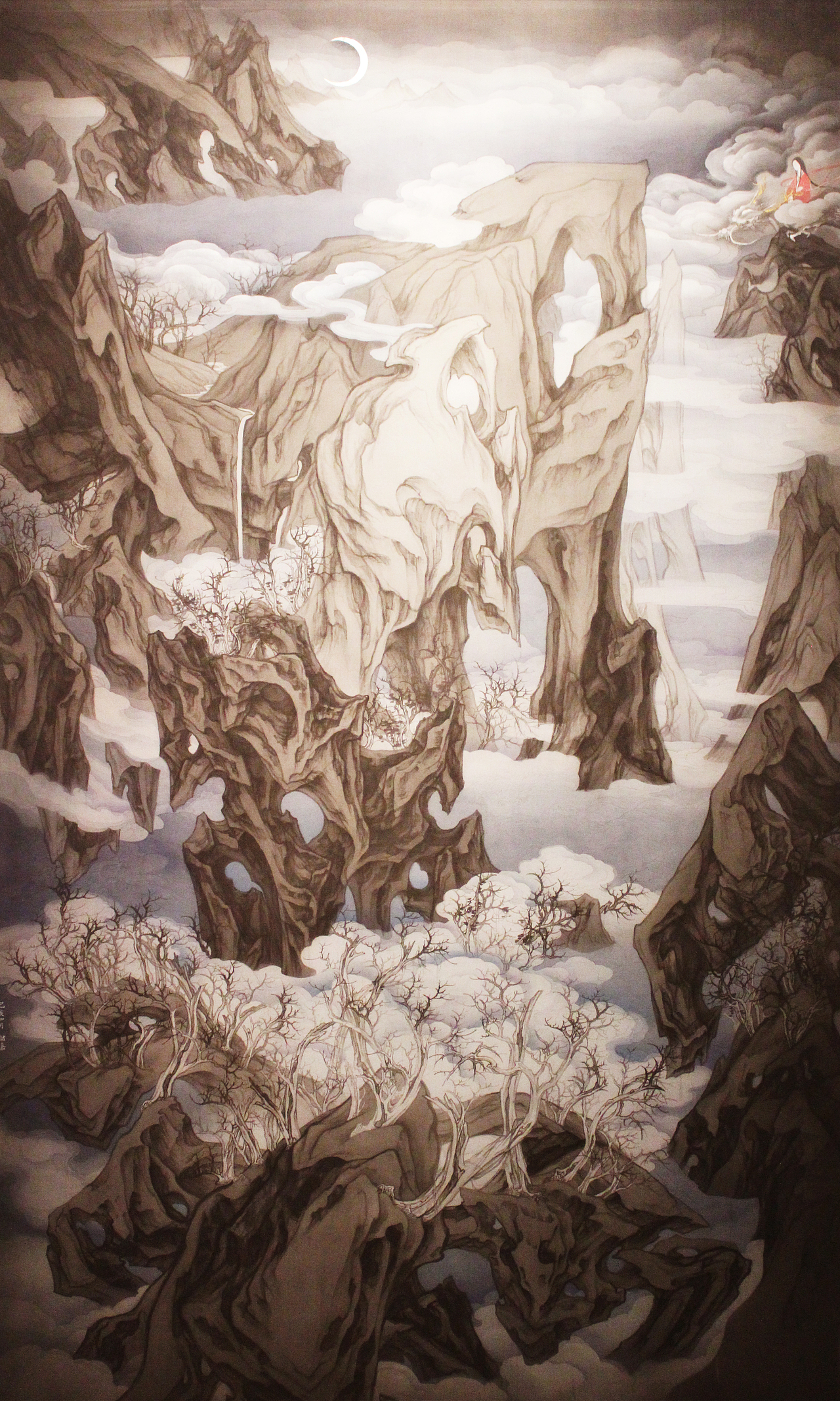 作品:藐姑射  作者:储嘉 院系:中国画学院山水系 