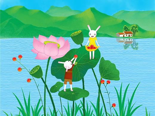 唯美插画艾玩兔系列作品十幅