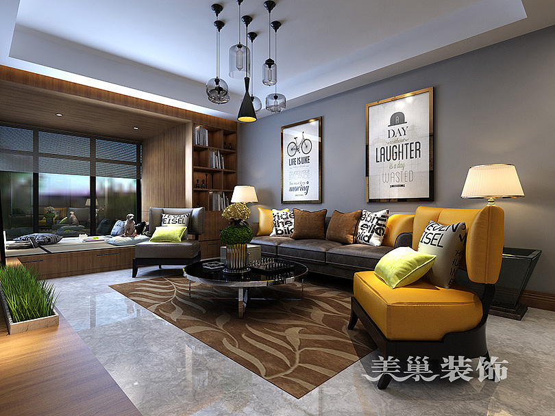 龙湖花园现代风装修,140平尽显干净利落空间