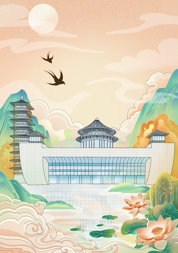 烟花三月下扬州（图ZMzQ5NjIwNzIw） - 商业插画 - 站酷设计师宇茗原创素材 - 站酷ZCOOL