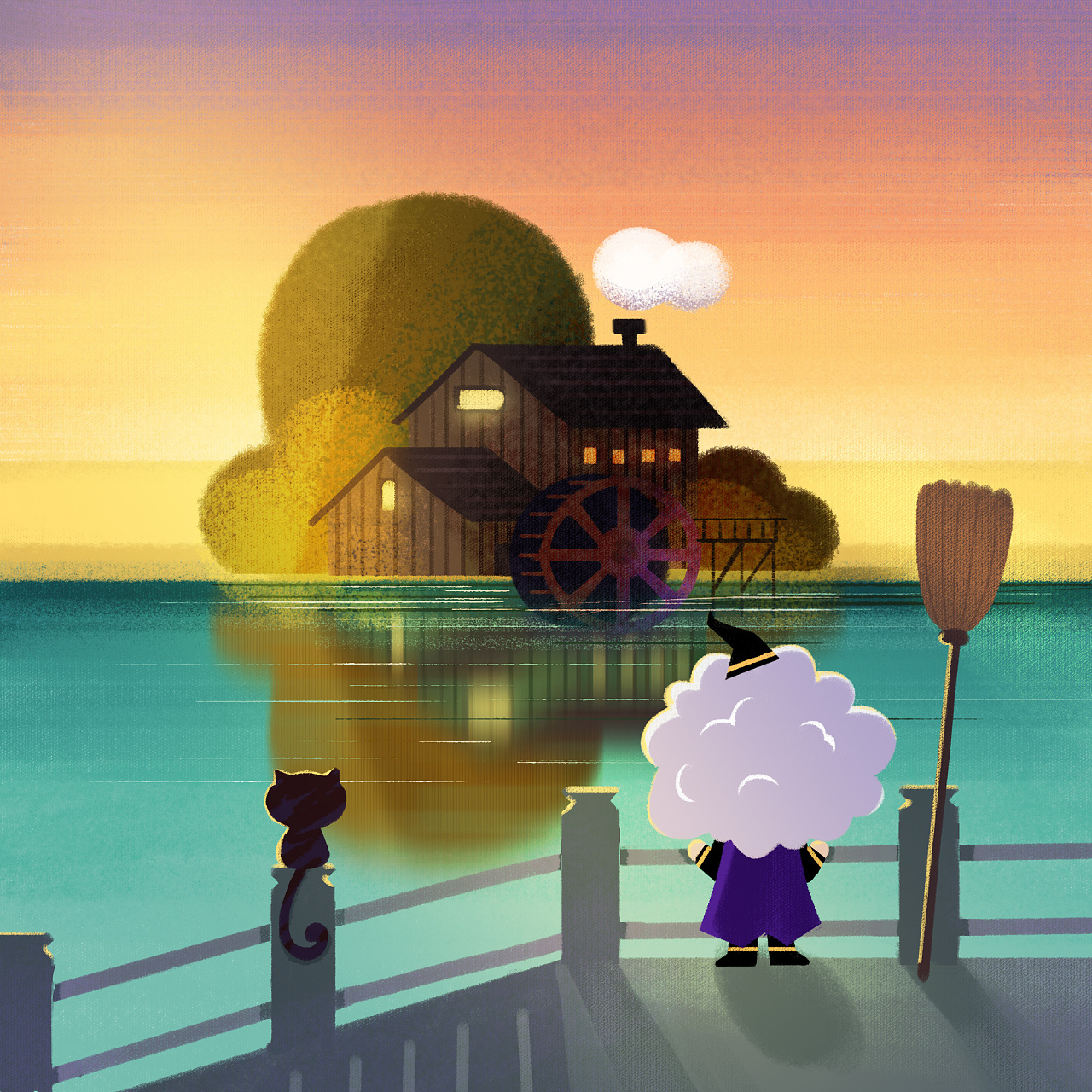 可爱女巫主题系列插画