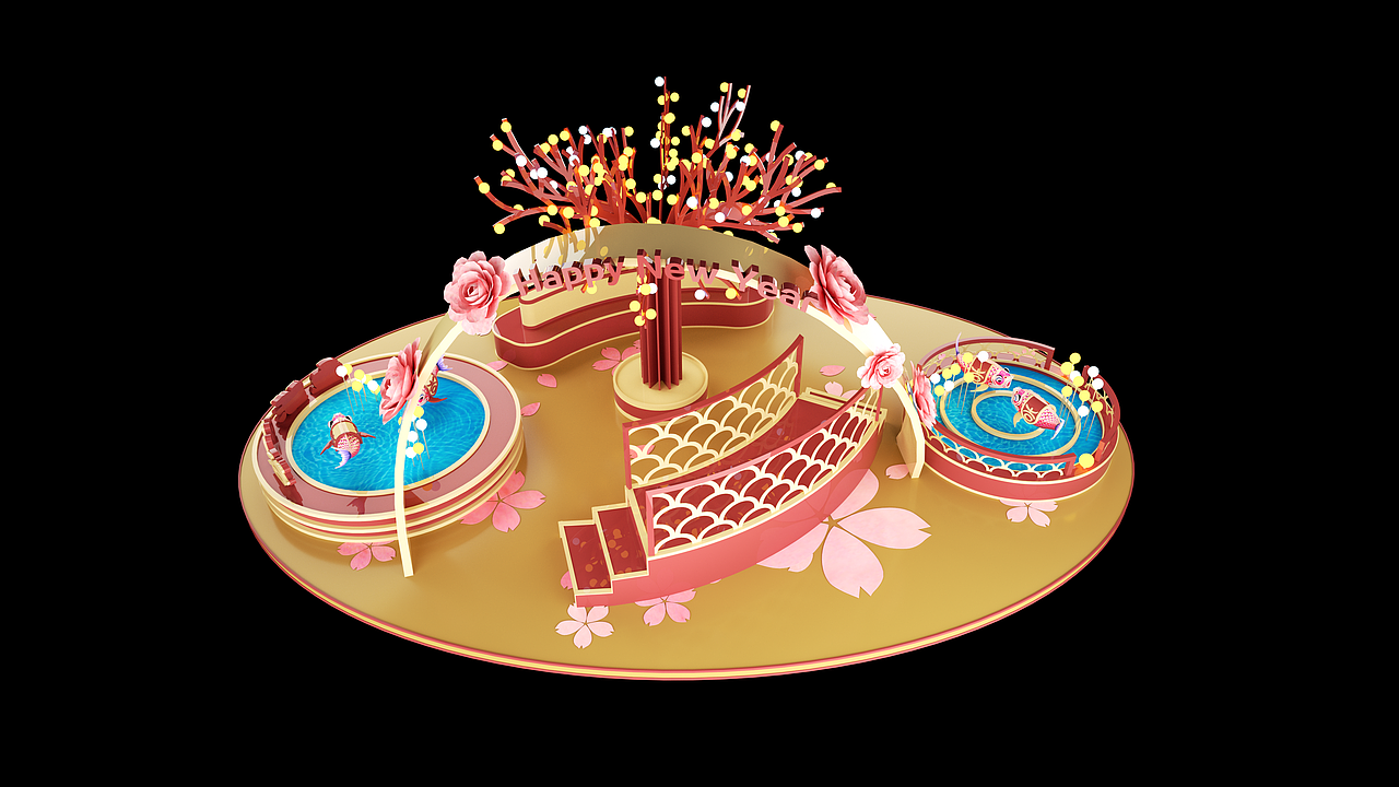 民盈国贸陈新春换装美陈