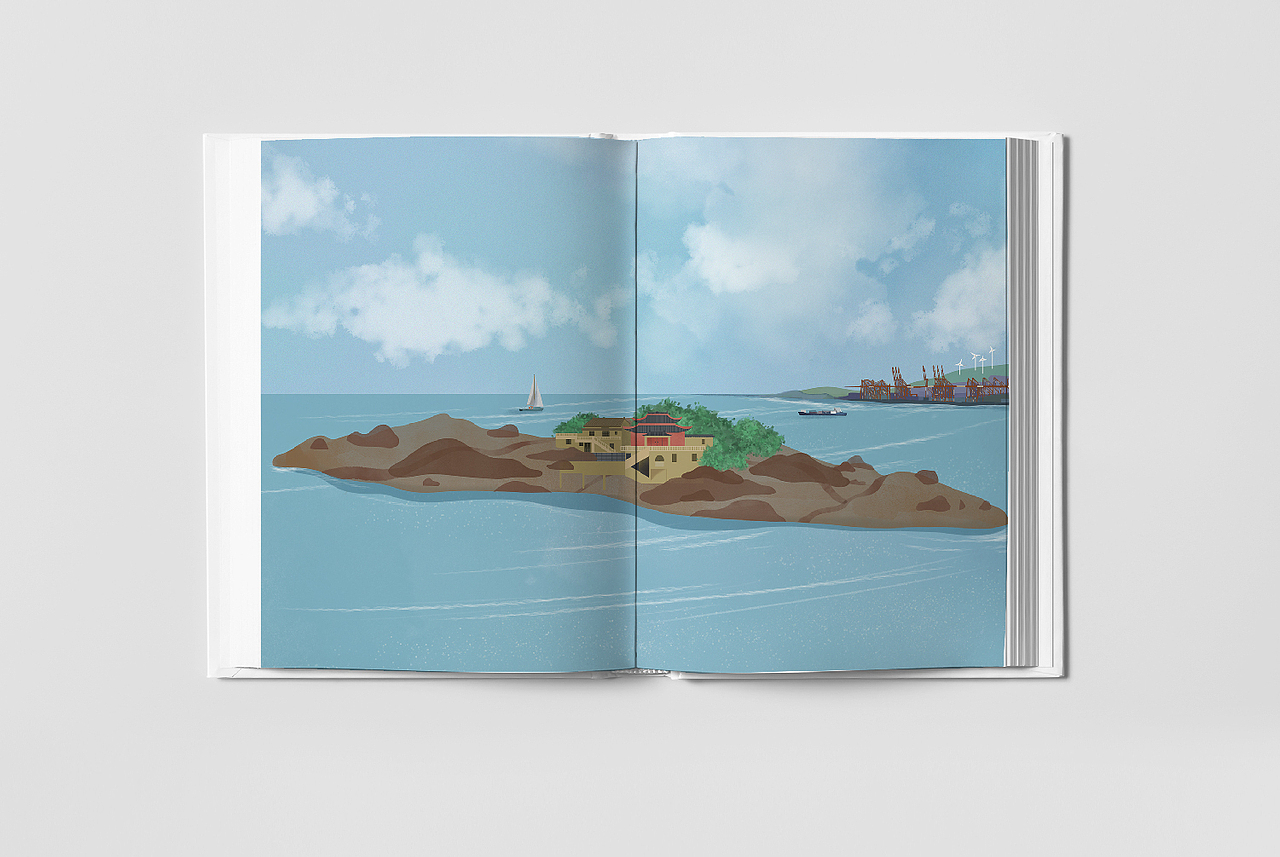 到嵊泗给旅行上色书籍插画