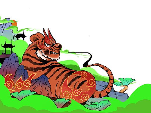 虎啸山林（个人主页-ZNTgxOTM0NDQ=） - 图案 - 站酷设计师纸绣球原创素材 - 站酷ZCOOL