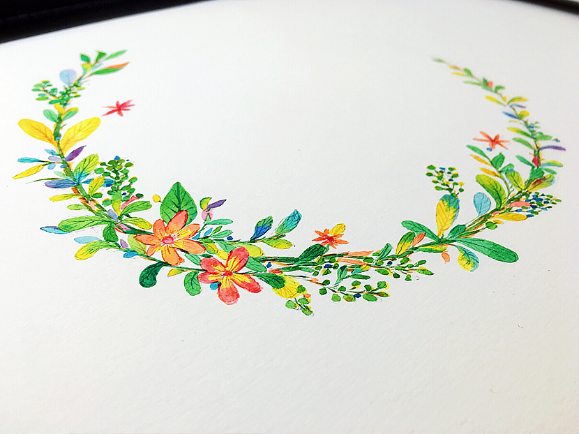 花环（图ZNzE4MDE3NDg=） - 商业插画 - 站酷设计师鱼儿插画原创素材 - 站酷ZCOOL