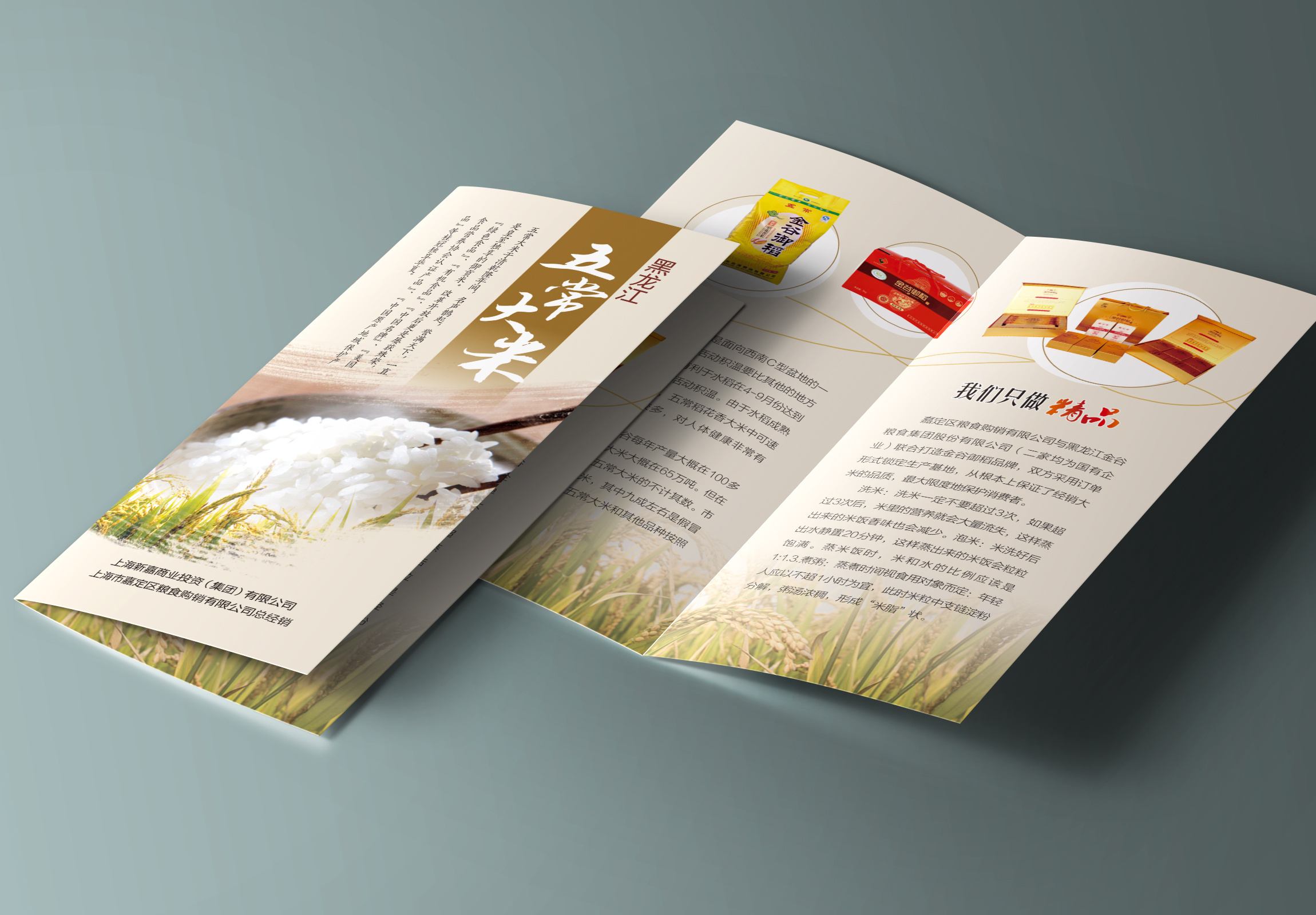 五常大米海报折页